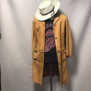 Vintage Leather Trench Coat By LedaSpain SzS-MP